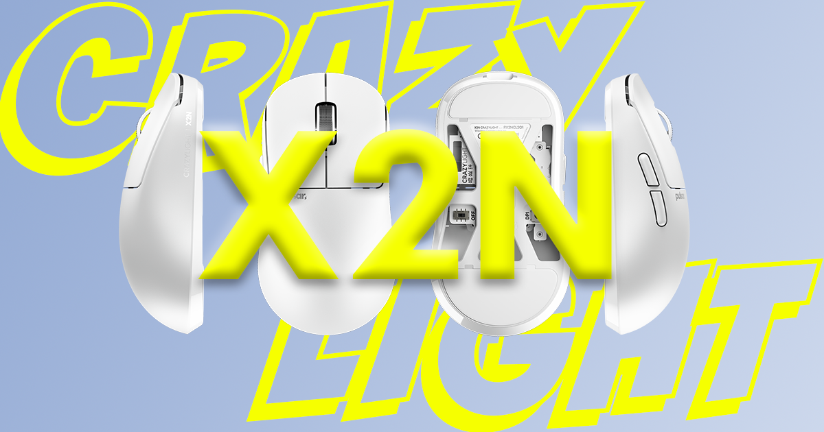 Pulsar X2N CrazyLight発表！Pulsarから新形状の超軽量ゲーミングマウスが2サイズで登場！ アイキャッチ
