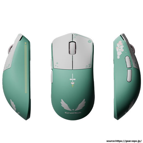 未使用開封済】VSPO!GEAR ゲーミングマウス ミントグリーン胡桃のあ 