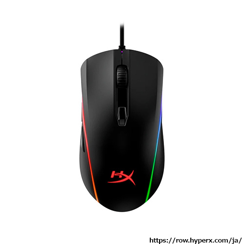 HyperX Pulsefire Surge - Gaming Mouse (Black) 360°RGBライティング