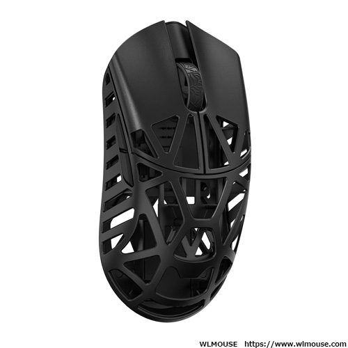 WLmouse Beast X Mini Pro Side Slits TTC Nihil Transparent Black Dot